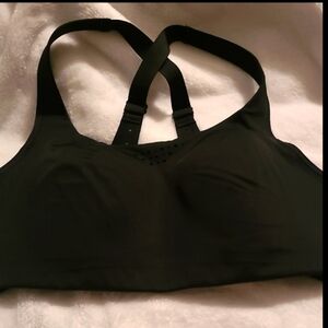 Athleta Phenomena Black Sports Bra with Cross Back Straps Size 34D
